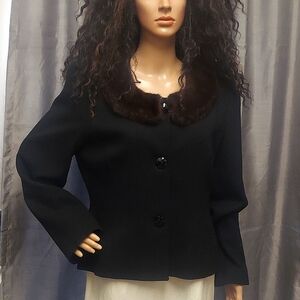 BICCI Florine Wachter Vintage Genuine Mink Wool Jacket Blazer